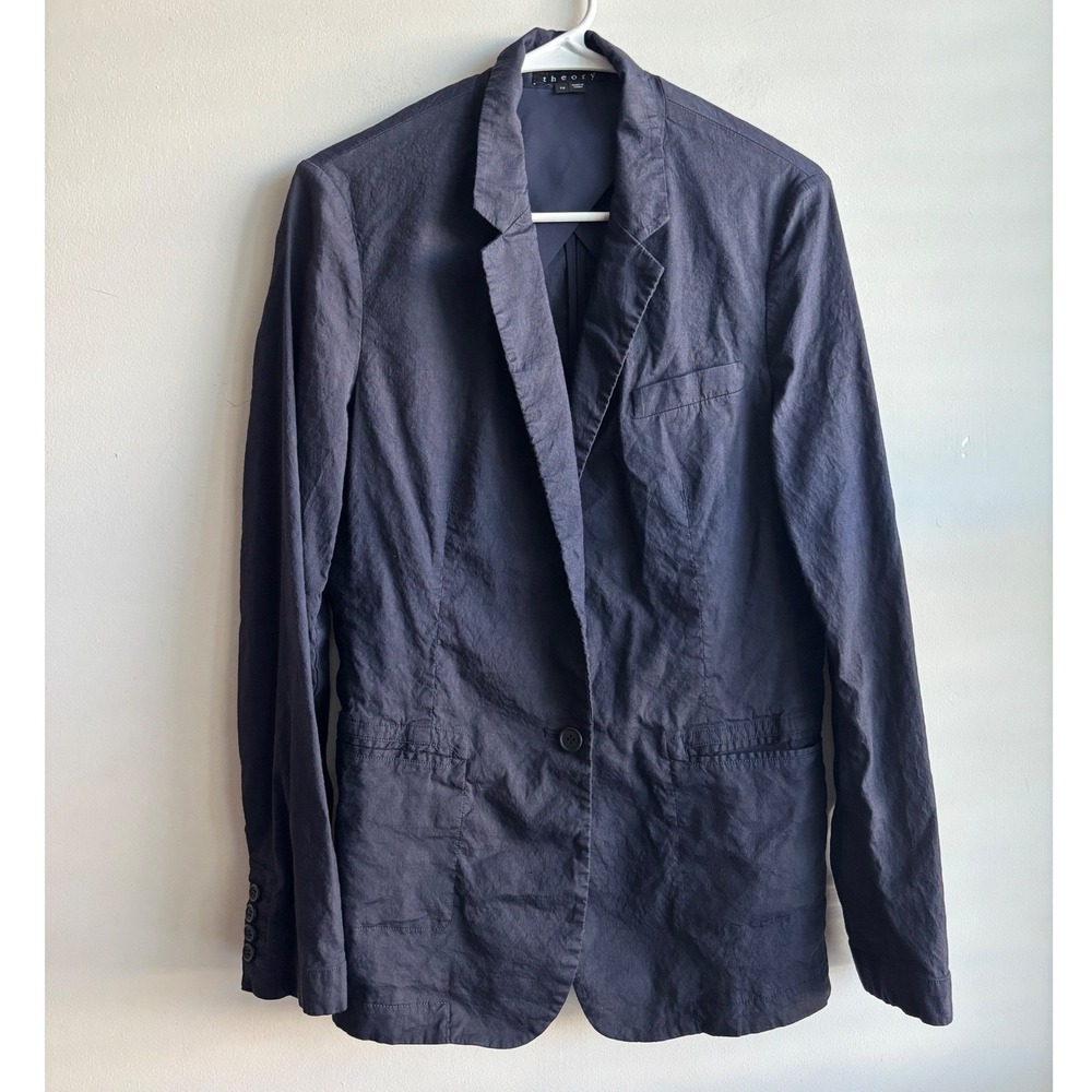 Theory Navy Blue Blazer Women Size 12